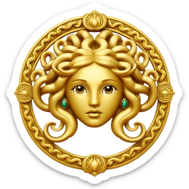 Medusa Versace logo sticker