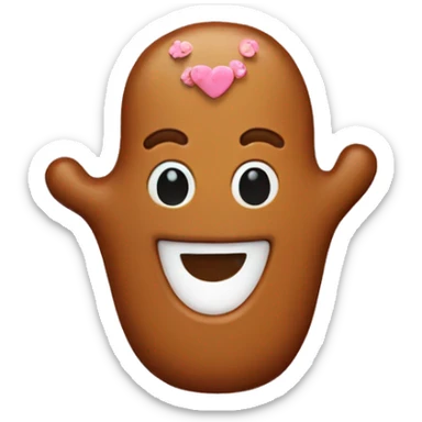 Rosa gingerbreadman sticker