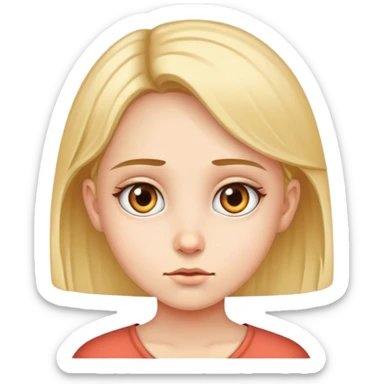 face of a girl saying i’m watching you sticker