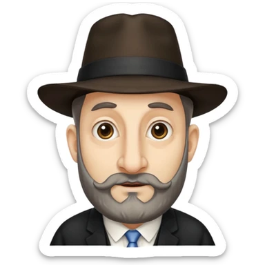 A jewish rabbi with a ginormous nose sticker