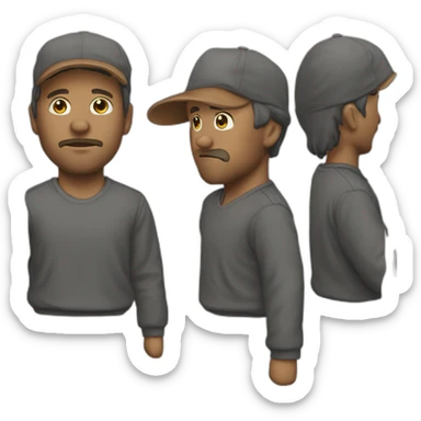 Create emoji for my brand i need a man in middle age wearing a streetwear cloth sticker