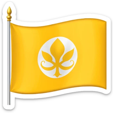 flag yellow white yellow mystical symbol sticker