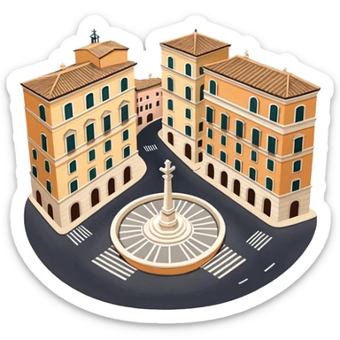 piazza di spagna view from up above
no square style no frame png style 
no squared only building sticker