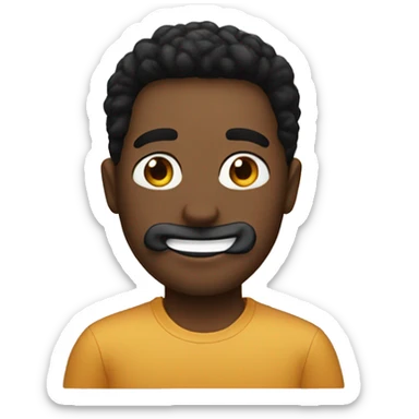 make me a bitmoji he has a "3" mouth and ":" eyes sticker