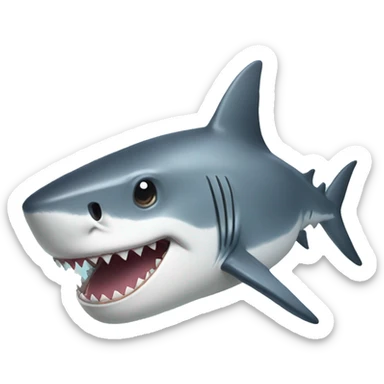shark with tiger head sticker
