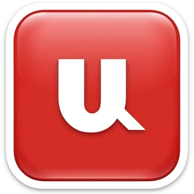 a red square with the word "ur pist" in the middle of the square sticker