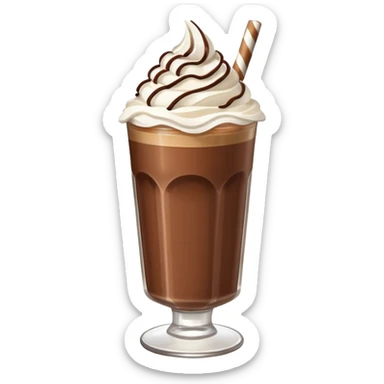 nutella frappe  with whipped cream sticker