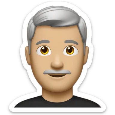 white man with tattoos in a black T-shirt and a red bandana sticker