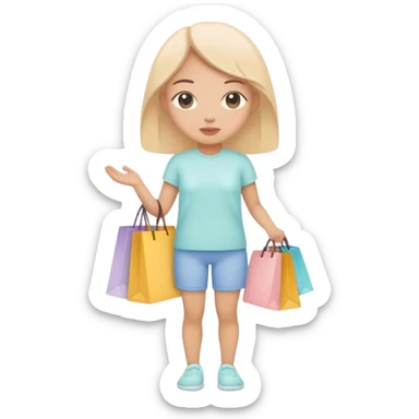 Mindful shopping icon sticker