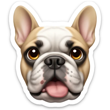 Angry French bulldog sticker