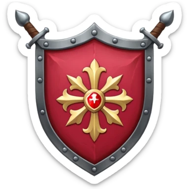 brasão sangrando medieval rosa de sangue vermelha sticker