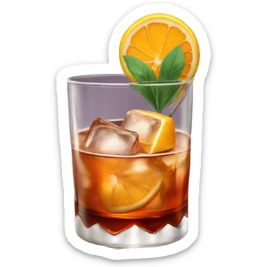Old Fashioned cocktail sticker