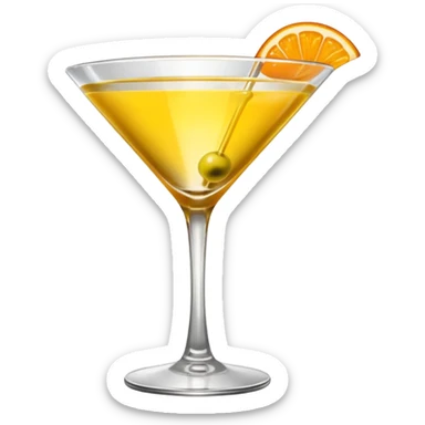 orangeish yellow in martini glass
 sticker