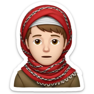 Sore throat for white brown hair guy
No fever - red  palestinian keffieh sticker