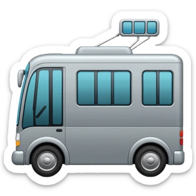 Crea un emoji de transporte público en color gris sticker