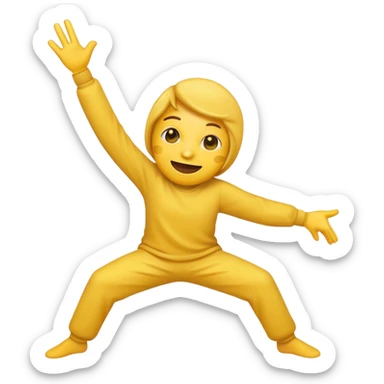 yellow emoji person dabbing sticker