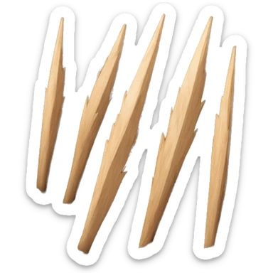 wooden spikes coming from the ground sticker