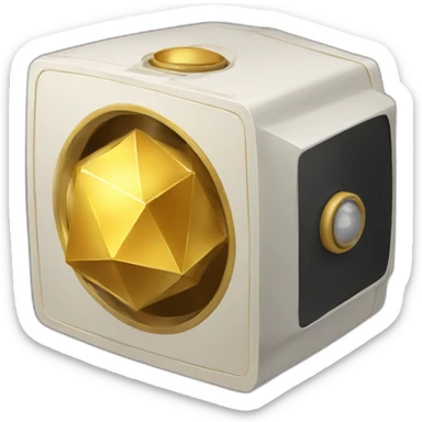 Golden Icosahedron projector sticker