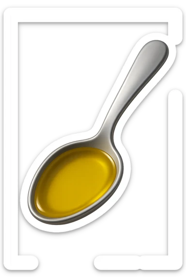 emoji 3d stile iphone che rappresenta un cucchiaio di olio evo 3d sticker