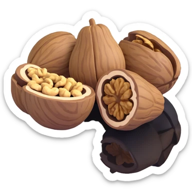 date with walnuts inside sticker