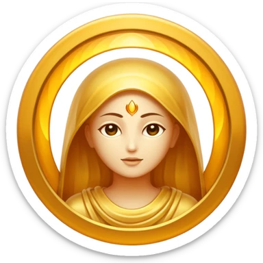 create an emoji A divine abstract force creating humans through karma,


 sticker