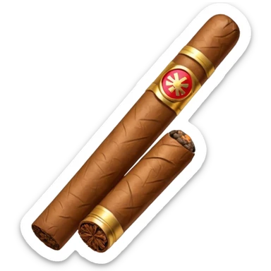 cigar with a prohibition symbol sticker