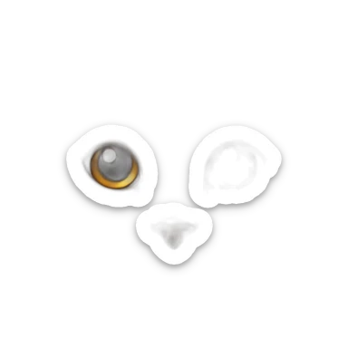 Cute Brown fluffy Siberian kitten face sticker