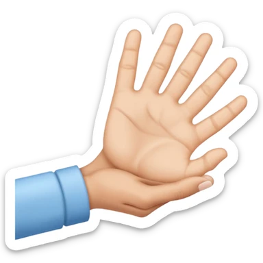 make it the exact hex color of A8F2F9, the last picture the handshake emoji. make it both look like an actual hand with 5 fingers sticker