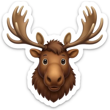 largest of the deer, moose sticker