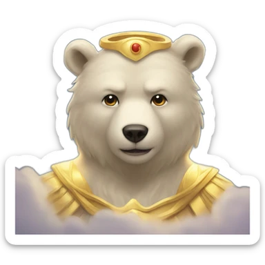 Heavenly bear of power sticker