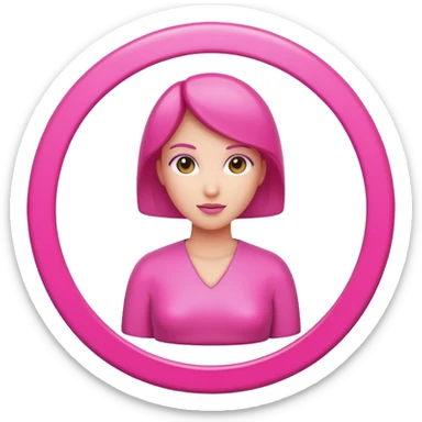 Pink Female Gender Sign  sticker