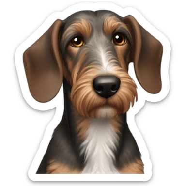 wirehaired daschound sticker