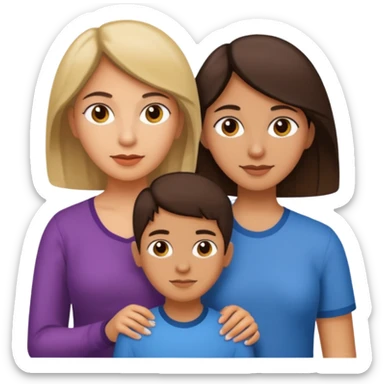 Latin mom with 3 kids. 15 year old girl. 13 year old boy and a 3 year old. sticker