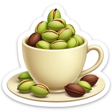 pistachio chocolate cup with Dubai elements sticker