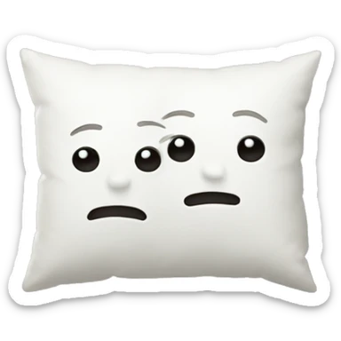Two white cushions sticker