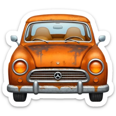 Rust on a car  sticker