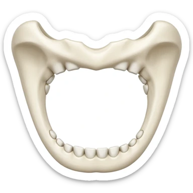 jaw bone teeth sticker