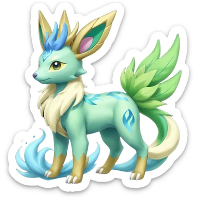 Manectric-Skiddo-Leafeon-Suicune-Virizion-Zygarde-fusion-hybrid-creature  sticker