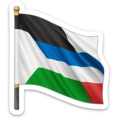A mix between palestin and Israel flag sticker