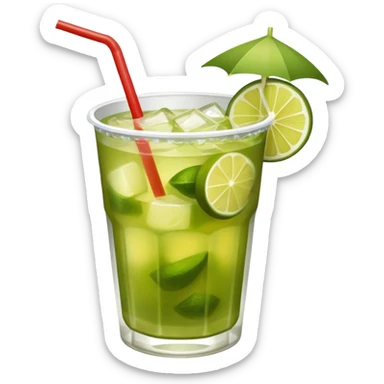 Plastic cup with beach mate from Rio de Janeiro. sticker