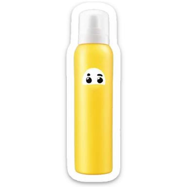 yellow bottle of scalp scrub with white top spray cover sticker