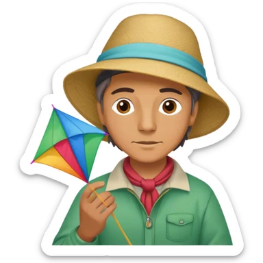 Kite Maker, making a kite sticker