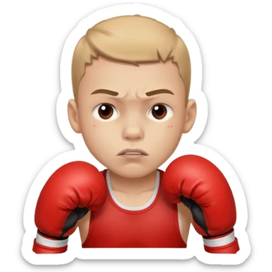 young boy professional boxer knocked out cold sticker