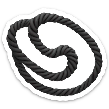 spinning rope, black, spiral sticker