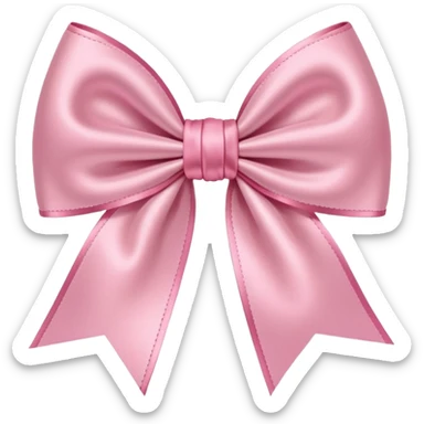 pink coquette bow with a heart in the middle, delicate and feminine, soft pink tones, elegant details sticker