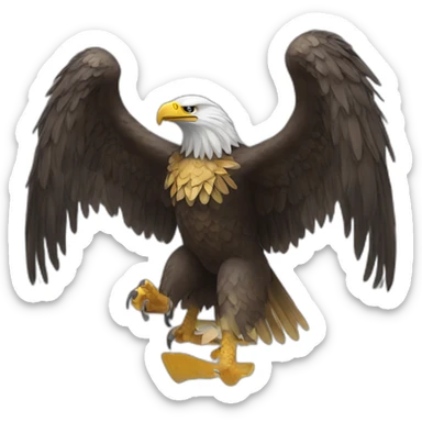 gwaihir the eagle wings spanded sticker