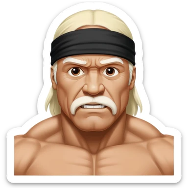 Hulk hogan black white sticker