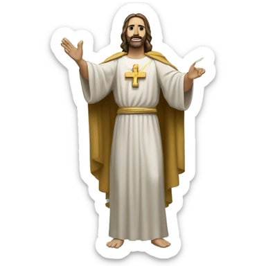 Cristo rey levantando los brazos sticker