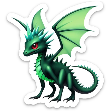 Punk’ish Edgy Futuristic Badass Dark Gothic Flygon-Aurorus-Amaura-Hybrid-Creature sticker