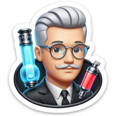 pay attention only to the image. ignore the text. for the logo/image create a mixture of classic 50s/60s barber feel that youd get from a barber bar. But then add that modern, hyperreastic, futuristic, neon, smoke, bricks, and more to create an epic logo that men in their 30s will really connect to sticker